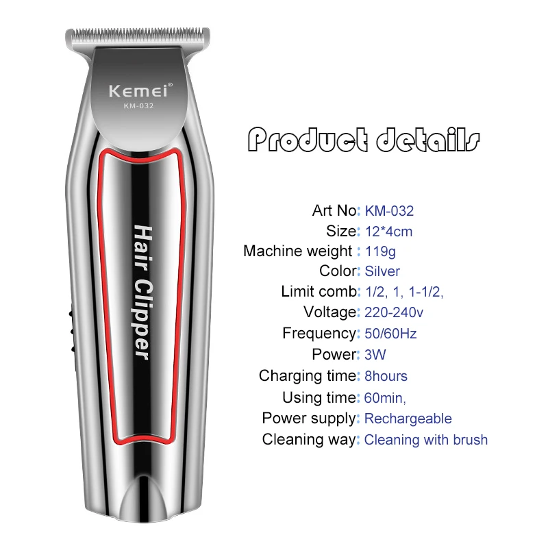 Kemei Hair Trimmer Electric Beard Trimmer For Men Hair Clipper Hair Cutter Machine Haircut Grooming Kit