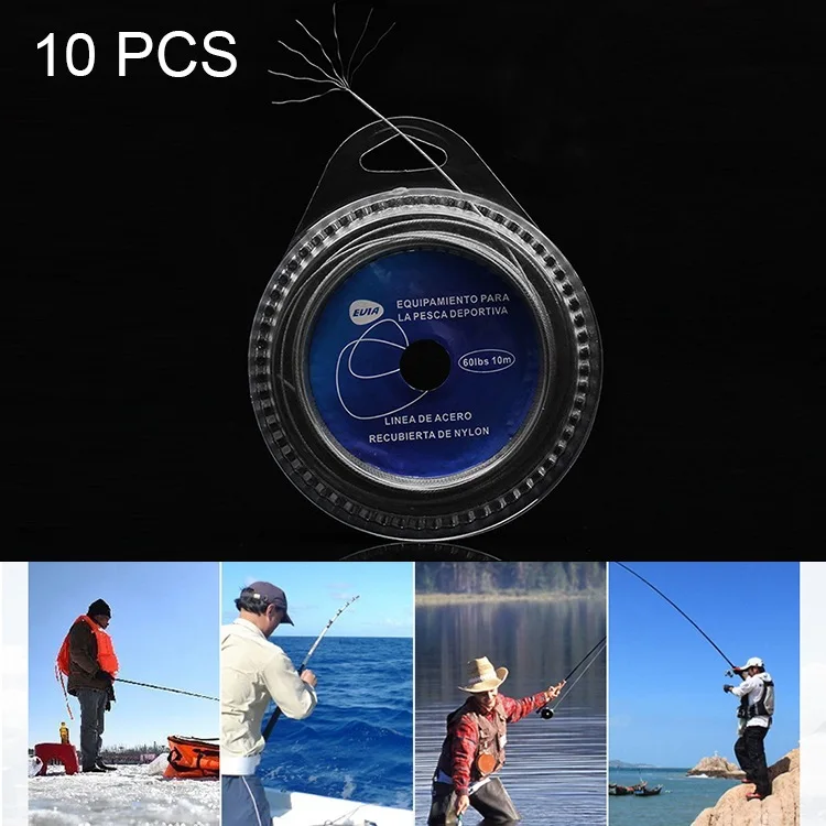 

10 A 20 LBS 7-Strand Steel Wire Weaving Fishing Line a Roll of 10 M