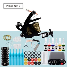 Полный набор тату-машин, Ротационные пулеметы, пигментные чернила для татуировки, аксессуары для питания, набор перманентного макияжа, стартовый набор для татуировки