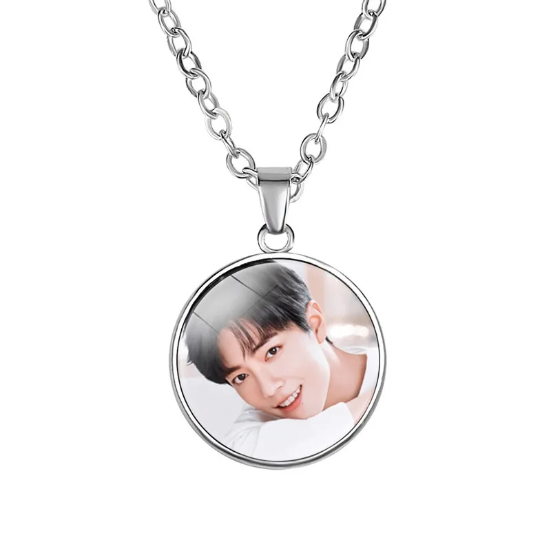 Wei WuXian Lan WangJi CHEN QING LING glass ожерелье с камнем незатаенные Xiao Zhan Wang Yibo ожерелье кулон вентиляторы коллекция подарки - Окраска металла: Xiao Zhan-1