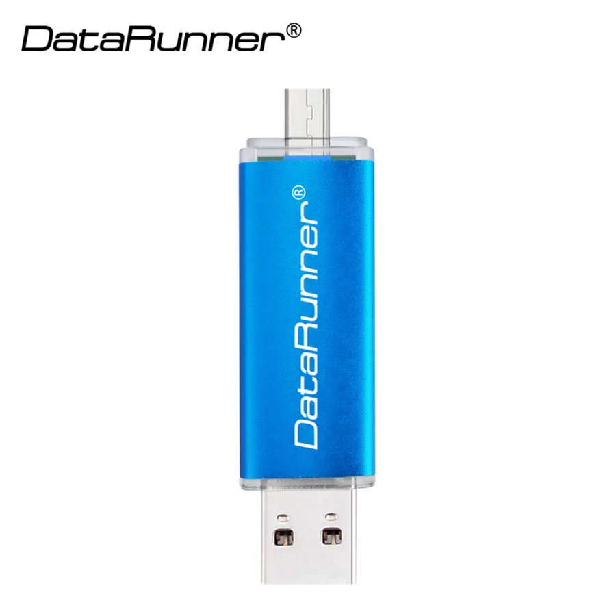 DataRunner USB 3,0 USB флеш-накопитель высокоскоростной OTG флеш-накопитель 16 ГБ 32 ГБ 64 Гб 128 ГБ 256 ГБ Флешка USB флешка 3,0 диск памяти - Цвет: Синий