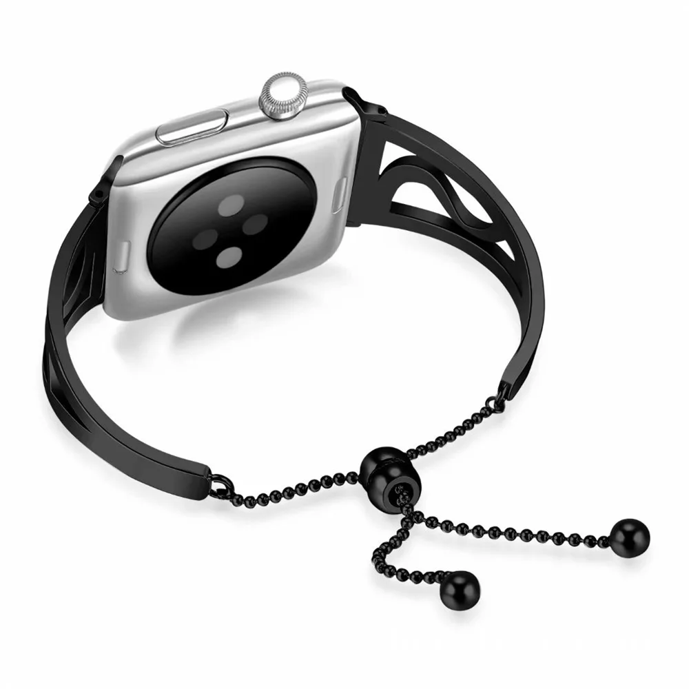 Ремешок из нержавеющей стали браслет для Apple Watch s-браслет ремешок для Apple Watch 4 круглая подвеска-бусы для IWatch серии 4 3 2 1