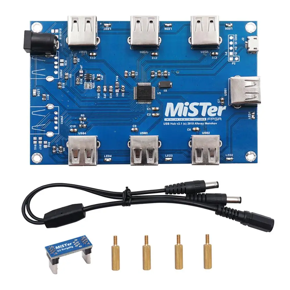 

Manual welding MisTer USB Hub v2.1 board For MisTer FPGA 7 USB Ports