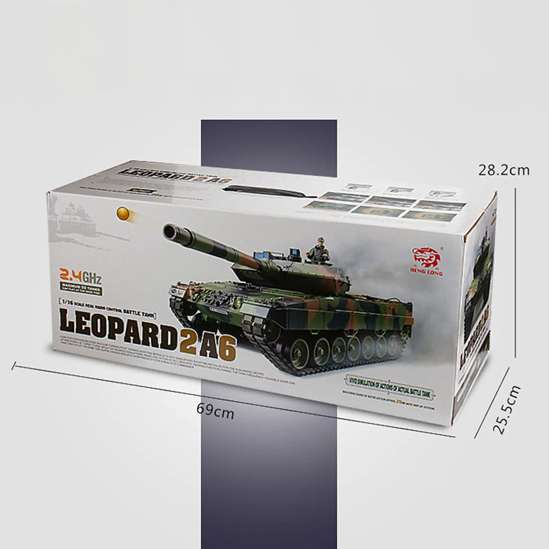 1:16 немецкий Леопардовый основной боевой танк 2,4 г модель дистанционного управления Военный танк со звуковым эффектом дыма