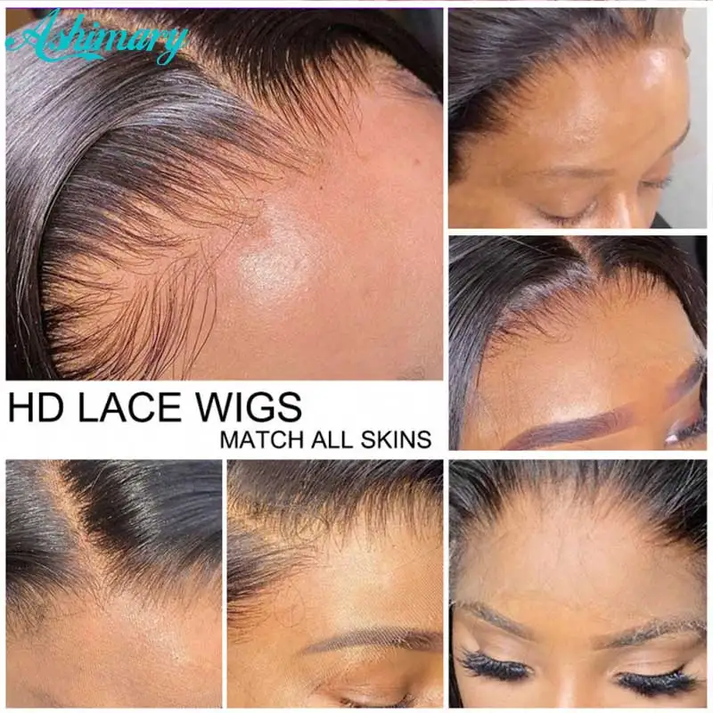 30inch Straight Hair 13x4 Full Lace Frontal Wig Human Hair For Women 13x6 Hd Lace Frontal Wig 360 Ashimary