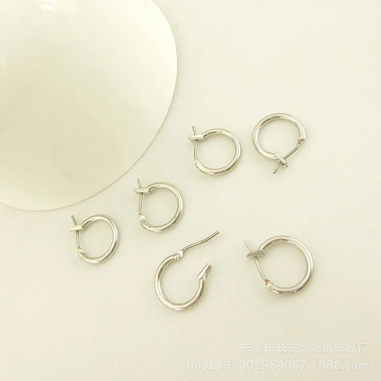 

Fake Earrings Pierceless Clip-on Manufacturers Direct Selling Celebrity Style Korean-style 13 Mm Simple-Style Small Ear Ring
