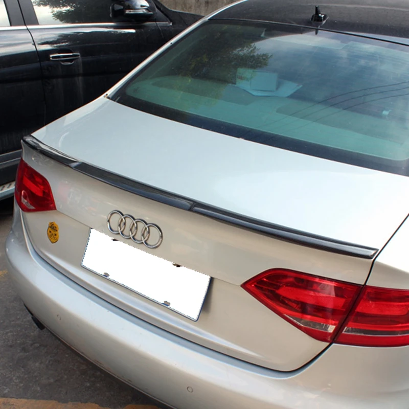 Cheap Voor Audi A4 S4 B8 Sedan 4 Deur Carbon Fiber M4 Stijl Kofferbak Spoiler Auto Staart Vleugel Decoratie 2009 2010 2011 2012