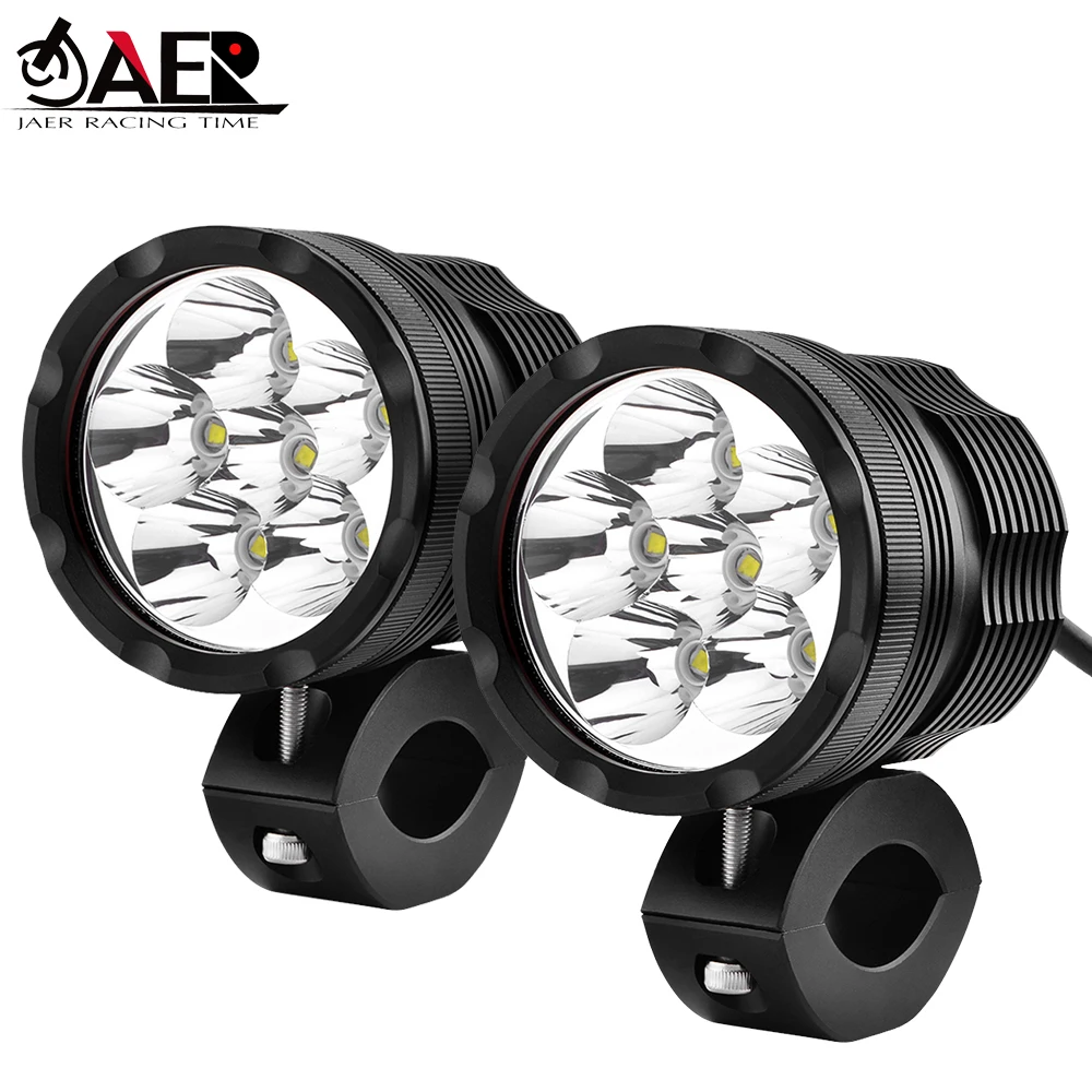 

JAER 2PCS LED Light Motorcycles Headlight Lamp Fog Light Working Spotlight 6000K White Waterproof Fog Light Spot HeadLamp