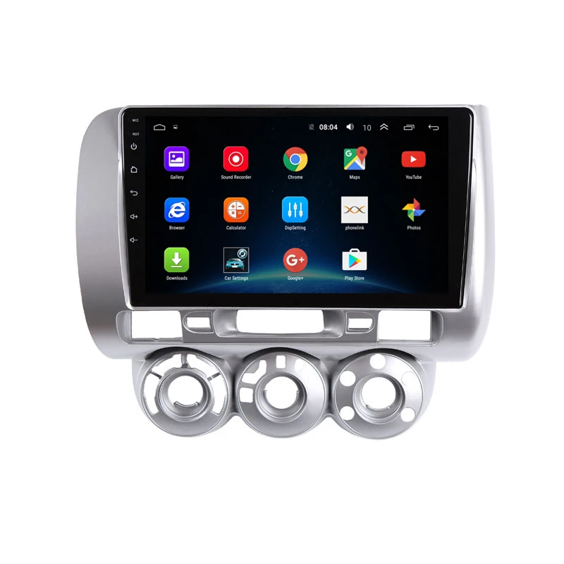 Sale 9" 2.5D IPS Android 9.1 Car DVD Multimedia Player GPS For honda Fit jazz 2004 2005 2006 2007 car radio DSP32EQ stereo navigation 17
