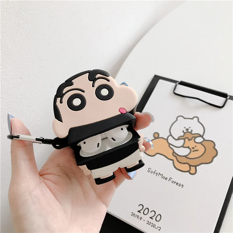 Мягкий силиконовый чехол-кукла Crayon Shin Chan для Apple Airpods, чехол, История игрушек, Bluetooth, чехол для наушников