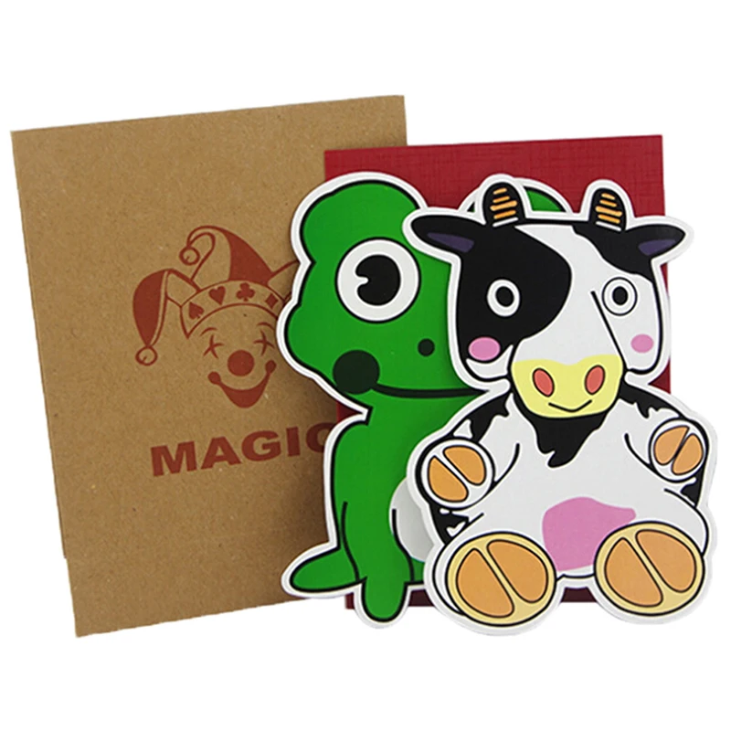 

New 1 Set Cartoon Magi Cow and Frog - Magic Tricks,Stage Magic,comedy,Mentalism,close up,Accessories,toys