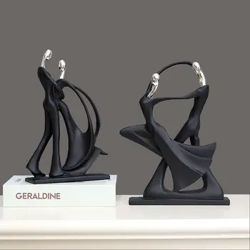 

Simple Modern Resin Dance Couple Statue Ornaments Home Livingroom Table Furnishing Crafts Hotel Desk Figurines Decoration Art