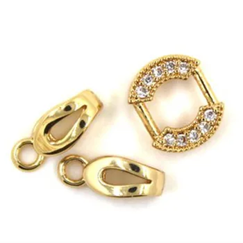 

Clasps For Jewelry Making Fastening Accessories 925 silver plating Cubic Zirconia Clasps For DIY Pearls Necklace Bracelet Clasp