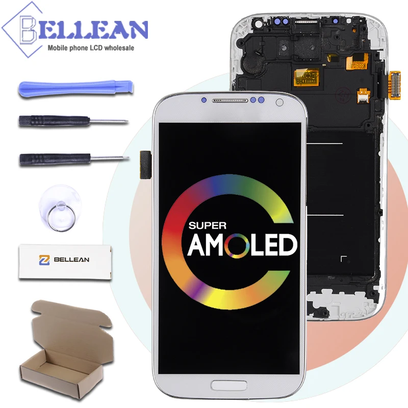 

Catteny Promotion I9505 Lcd For Samsung Galaxy S4 Display Touch Screen Digitizer Assembly I9500 I337 I545 Lcd With Frame+Tools