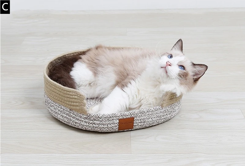 Хлопковый тканый коврик для кошек, теплый матрац для кошек, Кошачий коготь, коврик для кошек, коврик для животных - Цвет: C