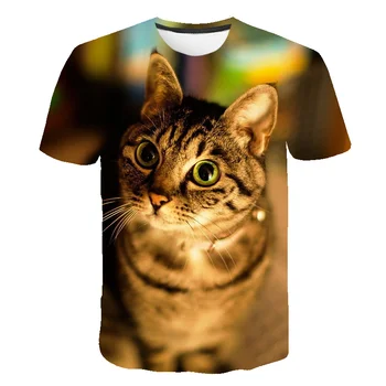 

2020 Summer Animals T shirt Men Cute Cat t-shirt 3d Print Tshirt Printed Harajuku Clothes Tshirts Casual Short Sleeve S-6XL