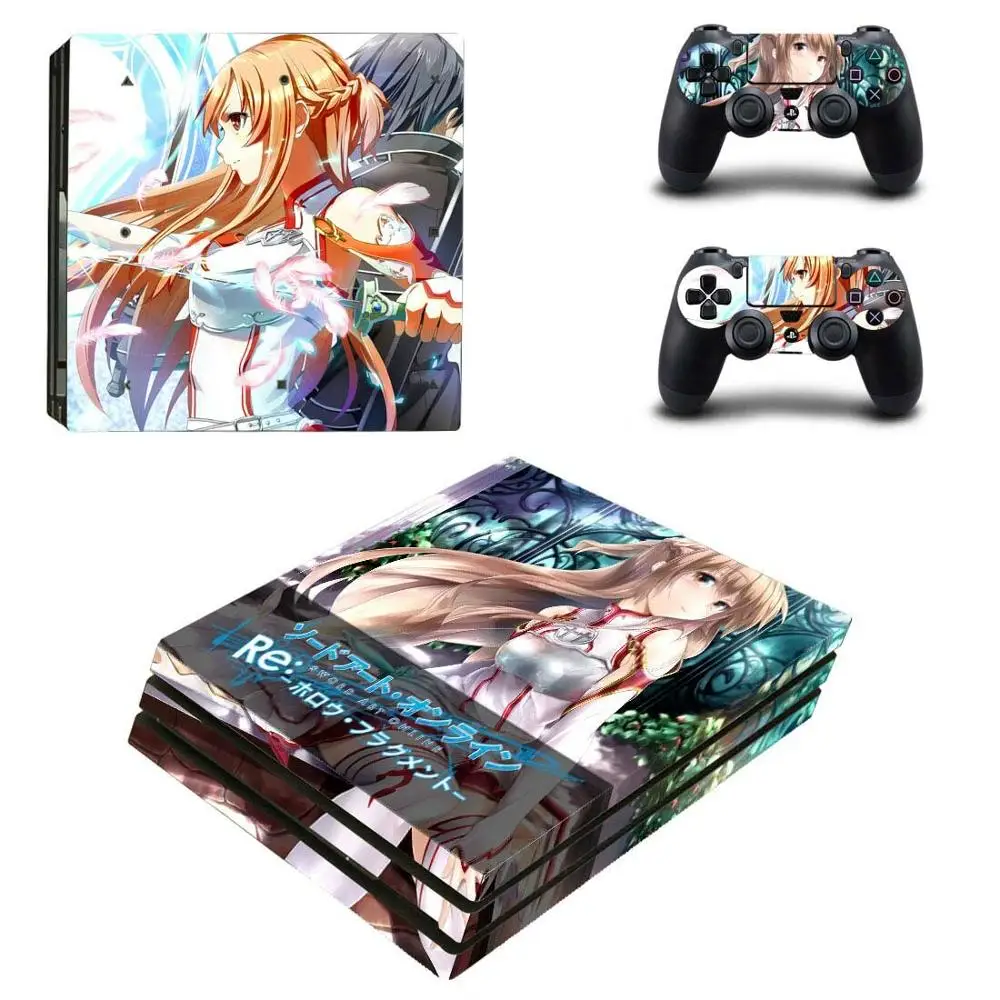 Sword Art Online SAO PS4 Pro стикер Play station 4 наклейки для кожи наклейки для playstation 4 PS4 Pro консоль и контроллер Skins - Цвет: YSP4P-2104