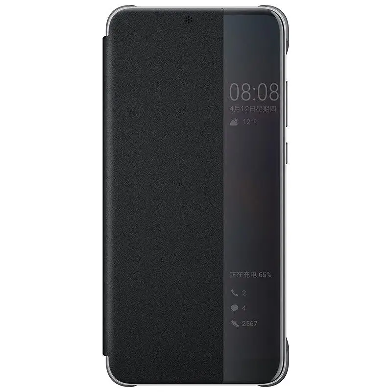 GFAITH для huawei mate 30 Pro умный флип-чехол Vlear защита от окна для huawei mate 30 Чехол Funda - Цвет: Black
