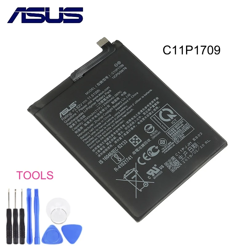 Оригинальный аккумулятор для телефона ASUS C11P1709 Asus Zenfone live L1 ZA550KL X00RD 3040 мАч высокая