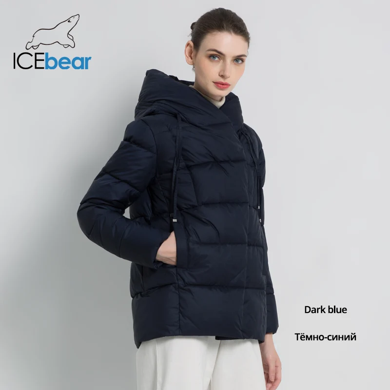 ICEbear new winter women's coat brand clothing casual ladies winter jacket warm ladies short hooded Apparel GWD19011 - Цвет: 13400