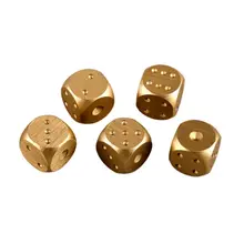 Hilittlekids 5 шт. алюминиевый сплав для покера твердые металлические игральные кости игры портативные кости, покер вечерние серебро/золотой