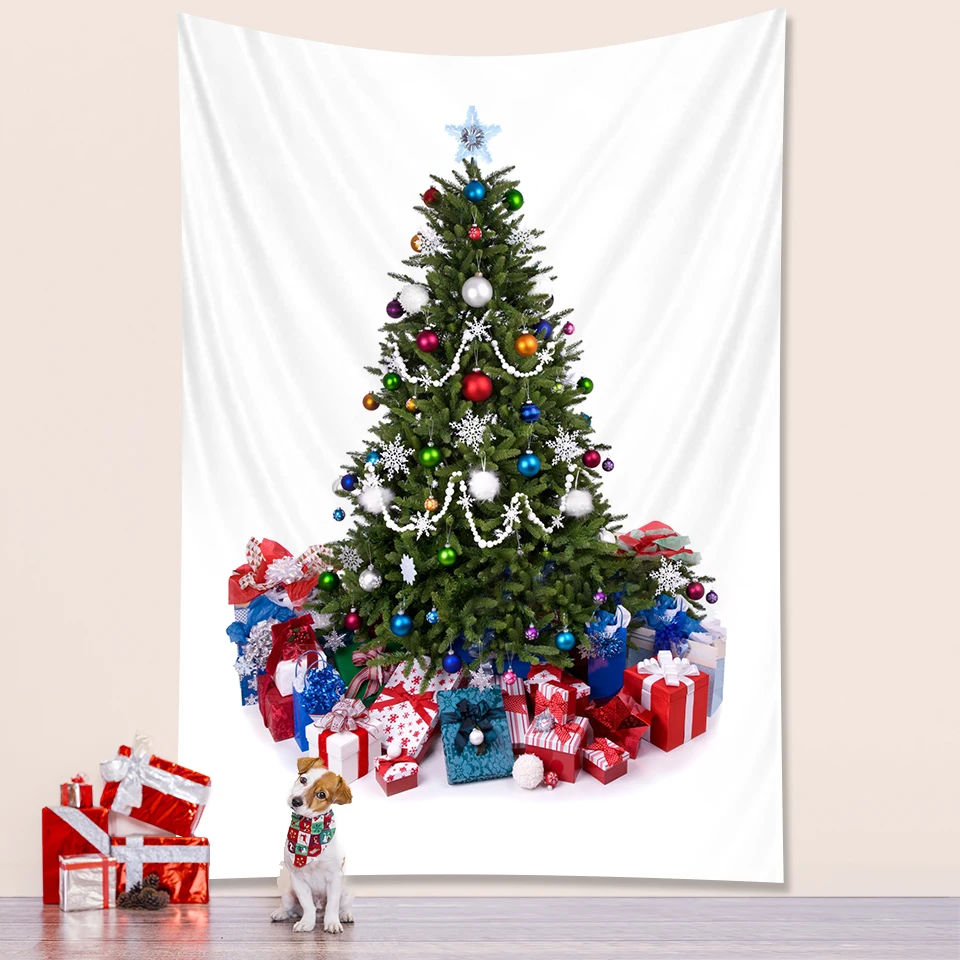 Christmas tree bedroom home decoration New Year party large size Tapestry Wall Tapestry Bohemian decorative mattress tapestry decor