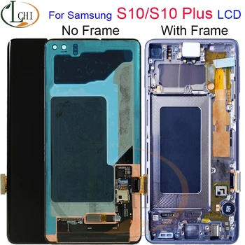 

AMOLED For Samsung Galaxy S10 2019 SM-G9730 G973F LCD Display Touch Screen Digitizer Replacement For SAMSUNG S10 Plus G9750 LCD