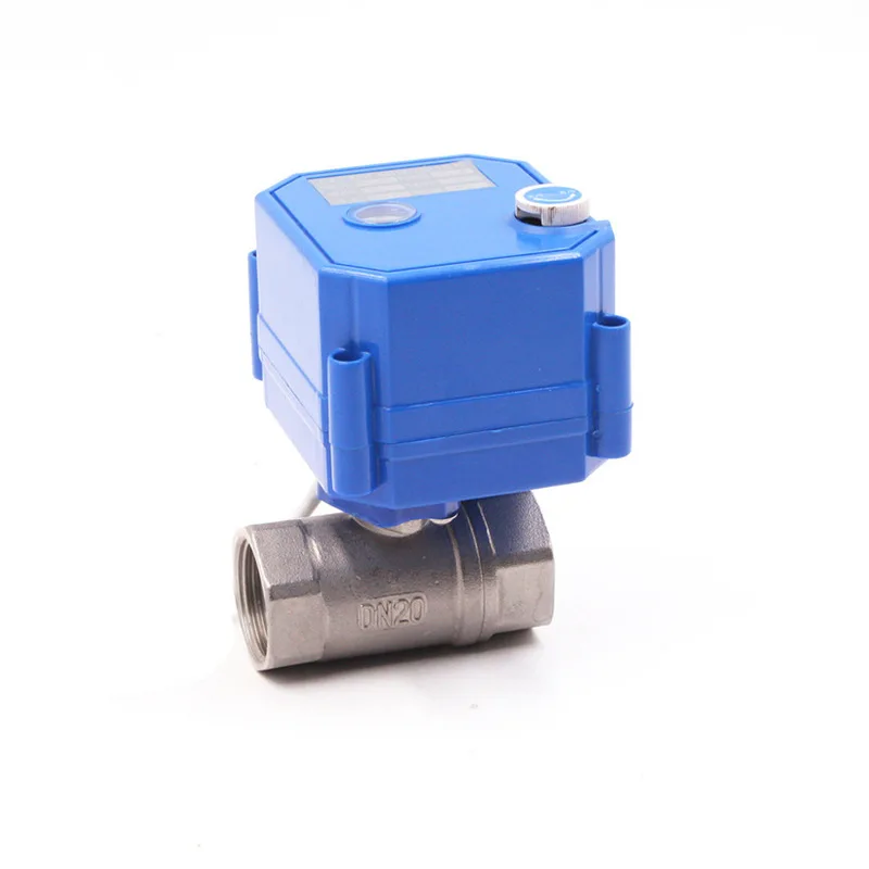 Válvula de Esfera Motorizada Atuador Elétrico com Interruptor Manual 2-way 2-way 23 Wire ac 220v dc 24v 12v Adc924v Dn8-dn25 Aço Inoxidável
