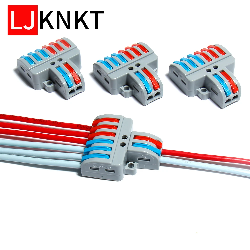 

2 in 6 out simple general purpose functional cable wire terminal PCT insulation flame retardant compact convenient durable