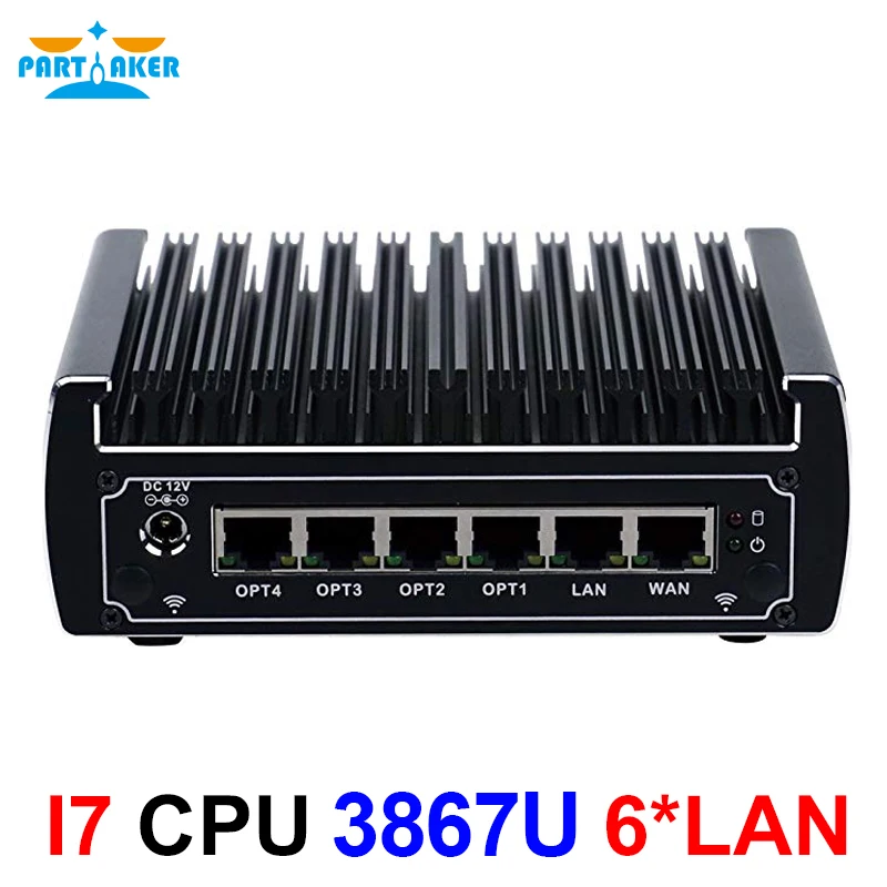 Безвентиляторная аппаратура parмягкая поддержка сетевого экрана Pfsense Mini PC Kaby Lake