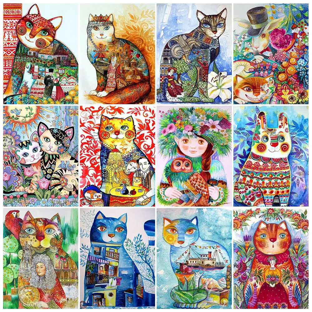 Diamond Painting Cats Abstract 5d Diamond Paintings Cats Diamond