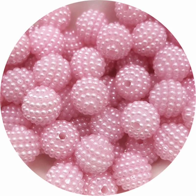 50pcs/Lot 10mm Acrylic Bayberry Beads Round Shape Loose Spacer Beads For Jewelry Making DIY Charms Bracelet Necklace Accessories 