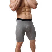 Мужские спортивные шорты, нижнее белье, боксеры для фитнеса, хлопковые, длинные, дышащие, под брюки, короткие штаны, тренировочные трусы, трусики, Утягивающие колготки