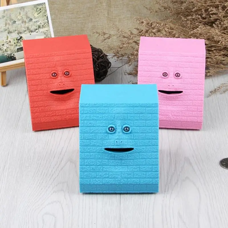  Face Money Eating Box Chewing Piggy Savings Money Box Automatic Saving Bank Box Gift Toy For Childr