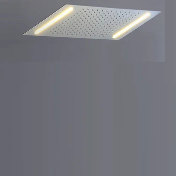 

Bathroom LED Rain Shower Head Chrome Surface Finishing Showerheads Stainless Steel Embedded Ceiling Massage SPA Shower 500*360mm