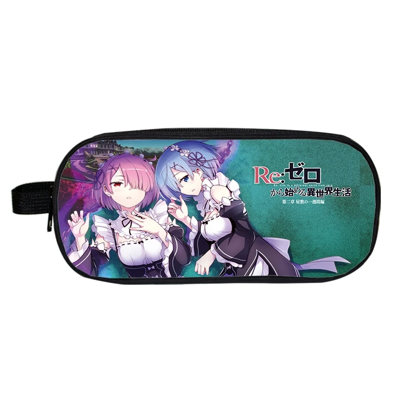 Re: Zero kara Hajimeru Isekai Seikatsu косметическая сумка-карандаш для девочек-подростков пенал для канцелярских принадлежностей школьные принадлежности - Цвет: qbbzero01