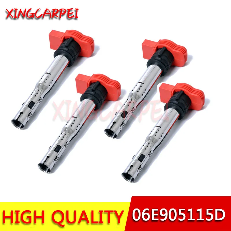 Новая катушка зажигания 06E905115D для Volkswagen VAG Audi 06E905115B 06E905115C 06E905115E 06E 905 115D 4 шт. |