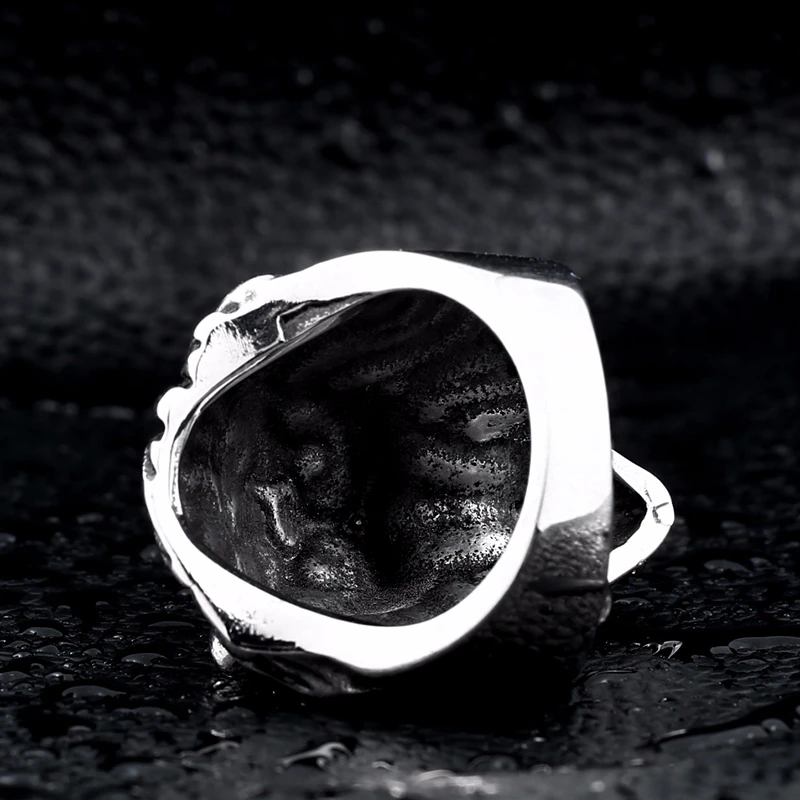 Lots Men's Fashion Stainless Steel Jewelry Cool Animal Lion Head Ring Punk Personality BR8-234 US Size