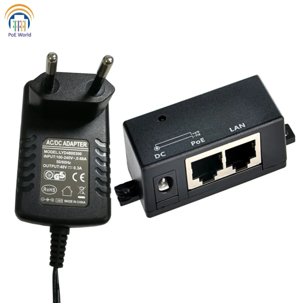 7-1 Port poe injecto-48v15wr-100mbs