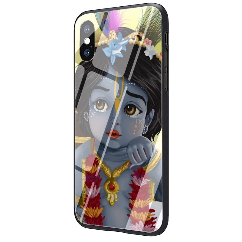 G2 EWAU Бог Кришна закаленное стекло чехол для телефона iPhone 5 5S SE 6 6s 7 8 plus X XR XS 11 pro Max - Цвет: G2