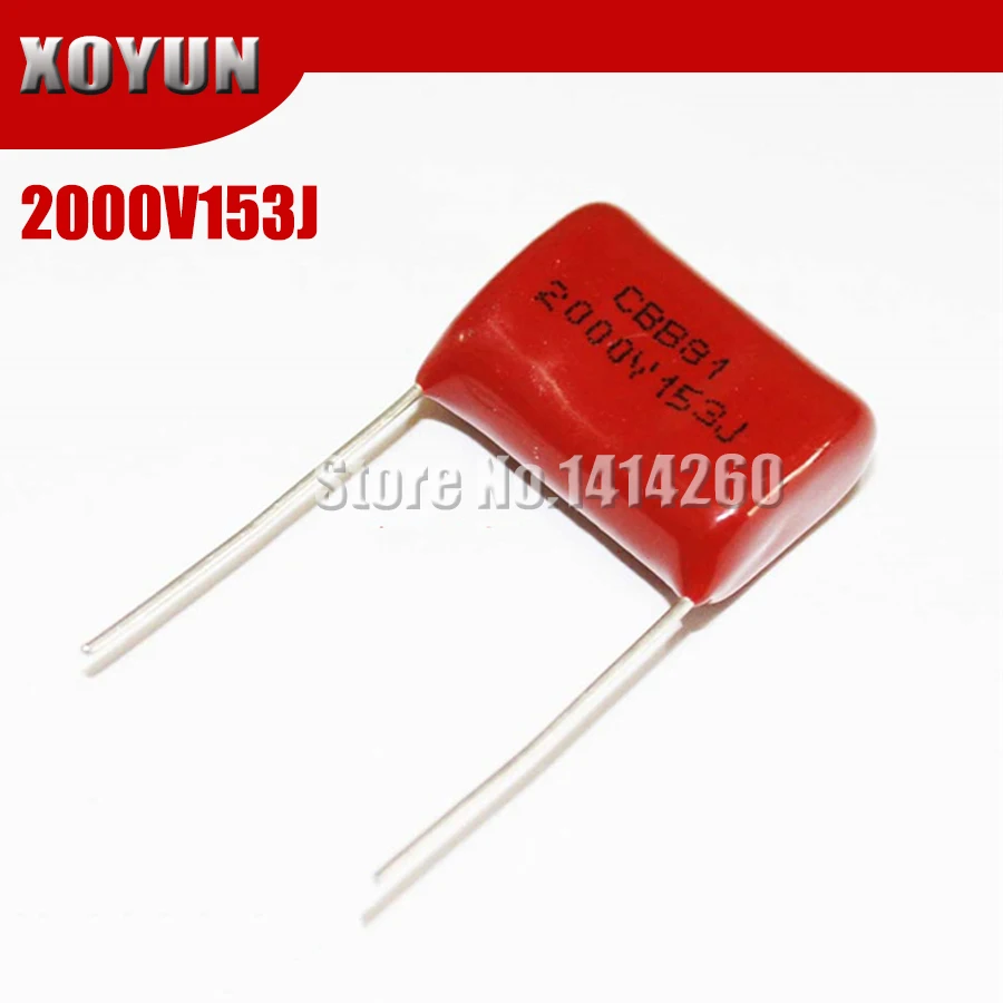 10 шт. CBB 2000V153J 2000V15NF 2000V0. 015 мкФ шаг 20 мм 153J 2000 в CBB полипропиленовый пленочный конденсатор