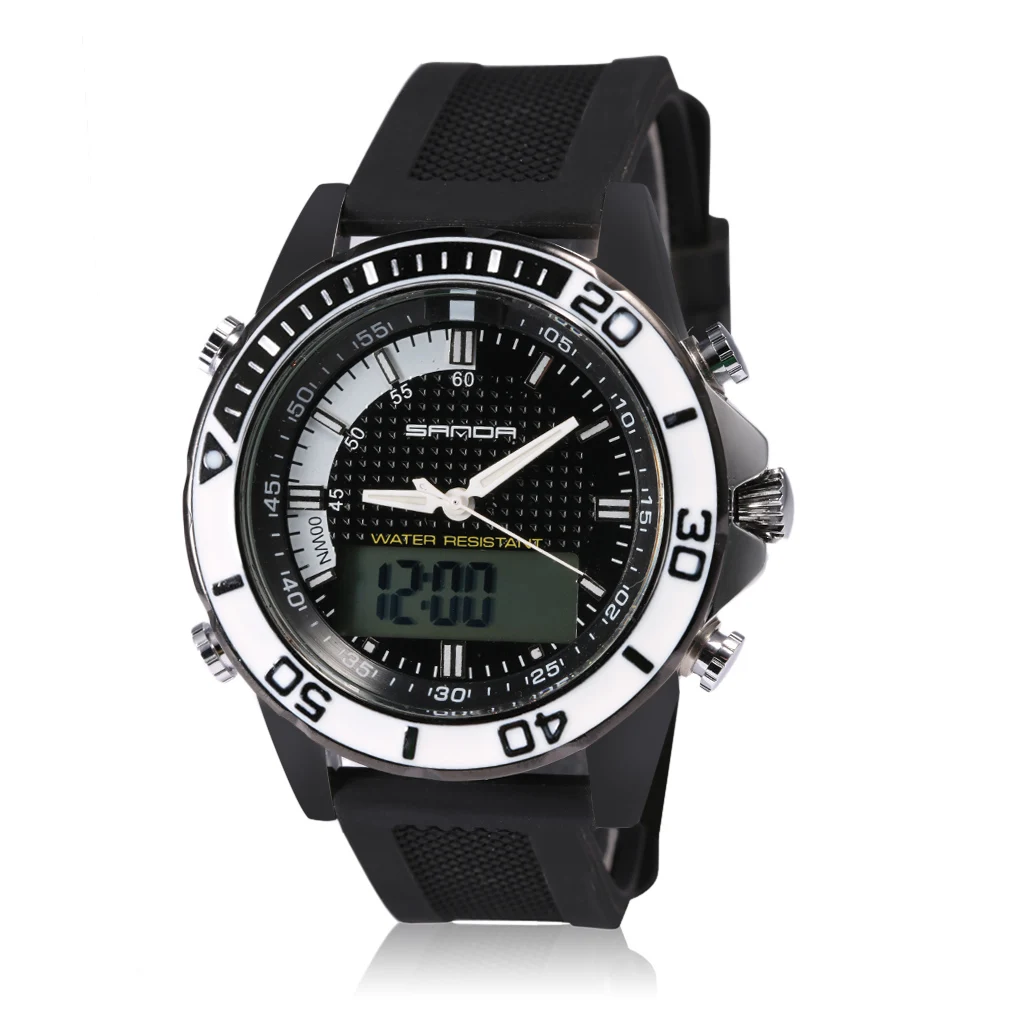 

Three Pin SANDA Unisex Double Display Electronic Outdoor Waterproof Commerce Casual Leisure Sports Wrist Watches 003