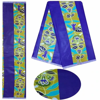 

New african ankara wax fabrics for patchwork 100 % cotton 6 yards Top quality cotton wax print kente fabric flowers!DF-4571