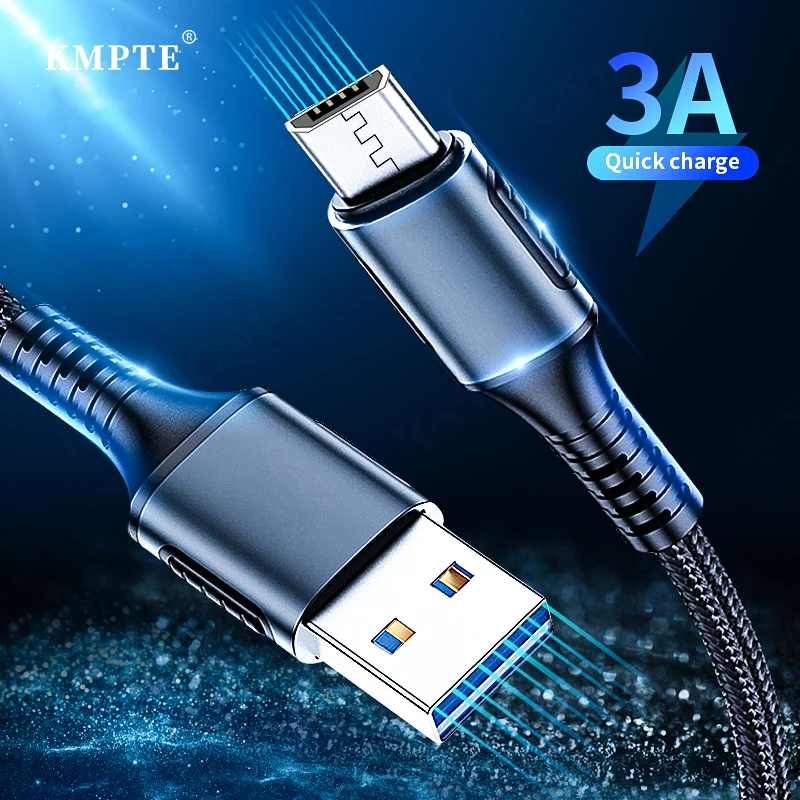 

Micro USB Cable 1M 3A Fast Charging USB Data Cable For Samsung xiaomi Redmi Huawei Android Mobile Phone USB Micro Charger Cord