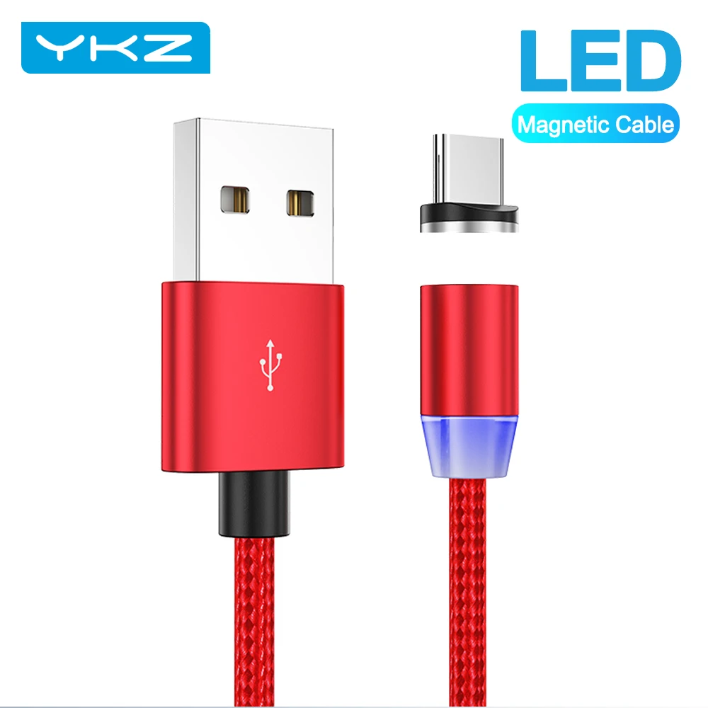 Кабель USB YKZ для Huawei Samsung iPhone шнур с магнитом зарядки мобильного телефона тип С