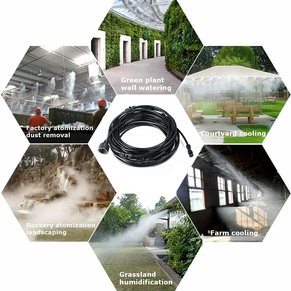 Outdoor Fog Mist System China Supplier Air Conditioner Working Pressure 2-30 Bar Water Spray Cooling System