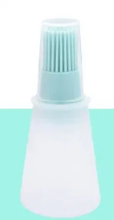 Shape D Green Силиконовая бутылка для масла с кистью и крышкой для выпечки кисточка для смазывания гриля Кондитерская масляная щетка кухонная выпечка для мёда для масла инструмент для барбекю гаджеты - Цвет: Shape D Green