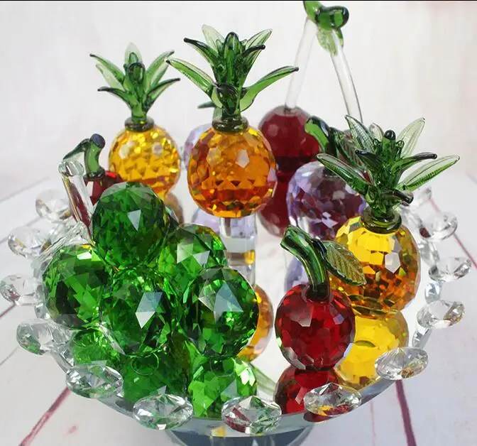 The Upscale Crystal Grape Pineapple Fruit Plate Decoration European