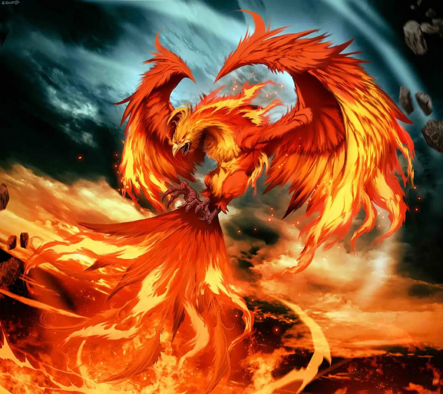 Jmine Div 5D Phoenix Fire Full Diamond Painting cross stitch kits art High Quality Animal 3D paint by diamonds | Дом и сад