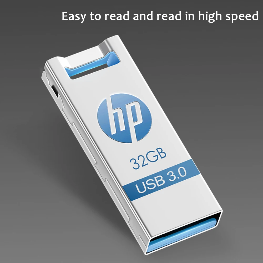 Металлический мини флеш накопитель HP usb 3 0 64 ГБ металлический 128 высокоскоростной